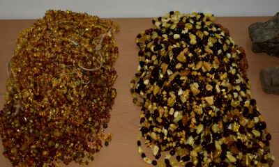 LOT nr. 19– 7,5 kg chihlimbar prelucrat de diferite mărimi si culori.