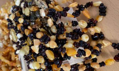 NEADJUDECAT/LOT 22.1 – 1 kg chihlimbar prelucrat de diferite mărimi si culori.