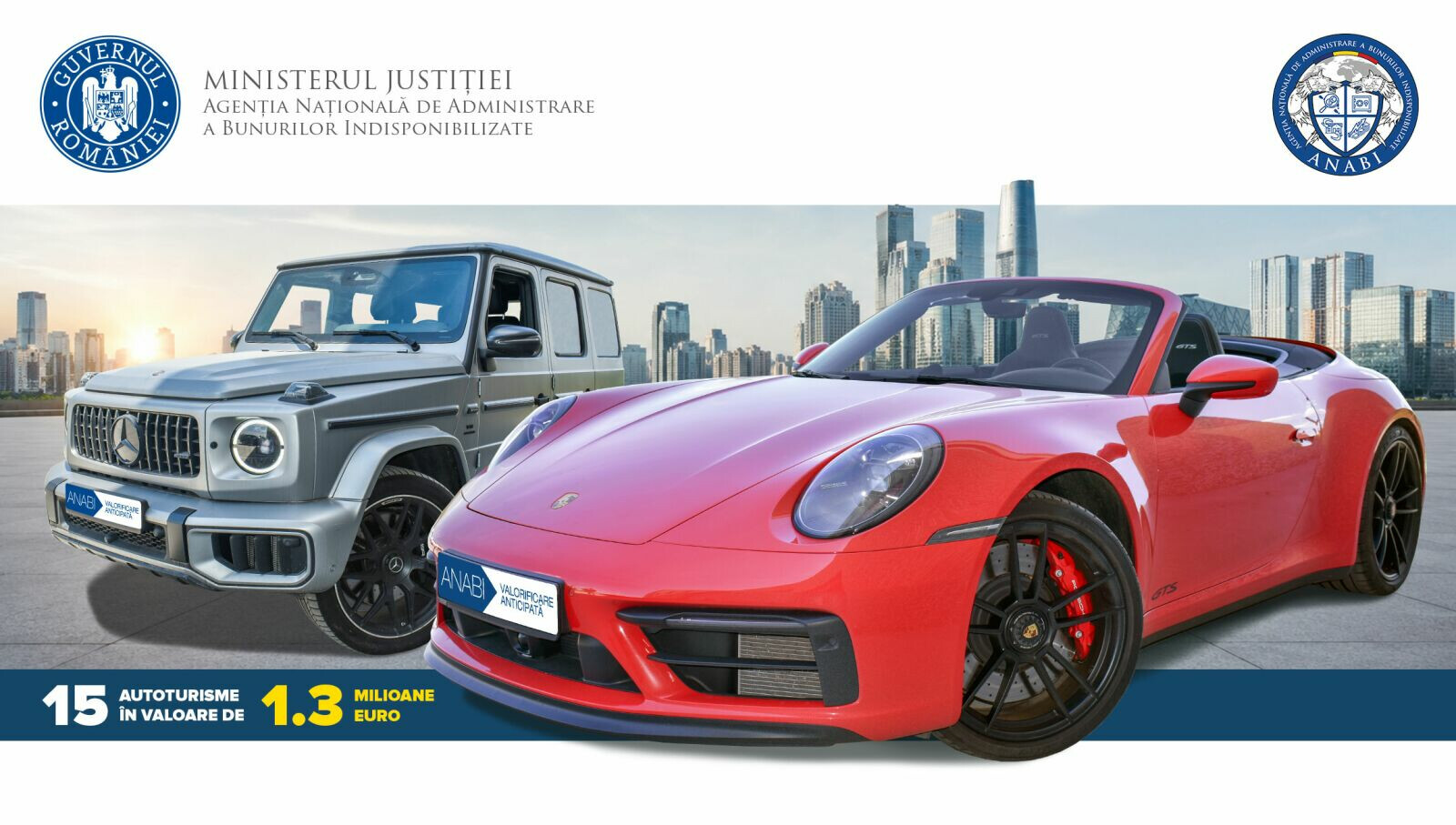 Peste 2,17 milioane de lei obținuți în urma valorificării a șase autoturisme indisponibilizate