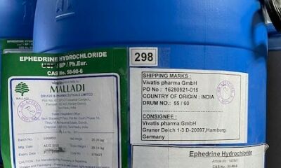 LOT 2 - EFEDRINA CLORHIDRAT: 500 kg (redus cu 50%)