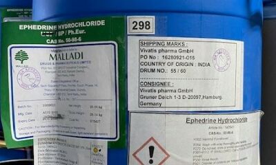 LOT 1 - EFEDRINA CLORHIDRAT: 500 kg (redus cu 50%)