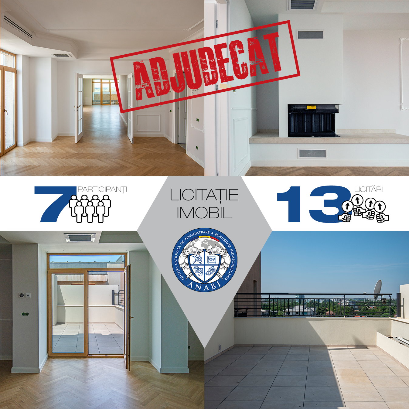 ADJUDECAT / APARTAMENT situat în București, Bld. Ion Ionescu de la Brad, nr. 61- 63, ap 18, etaj 5, sector 1, a doua licitație