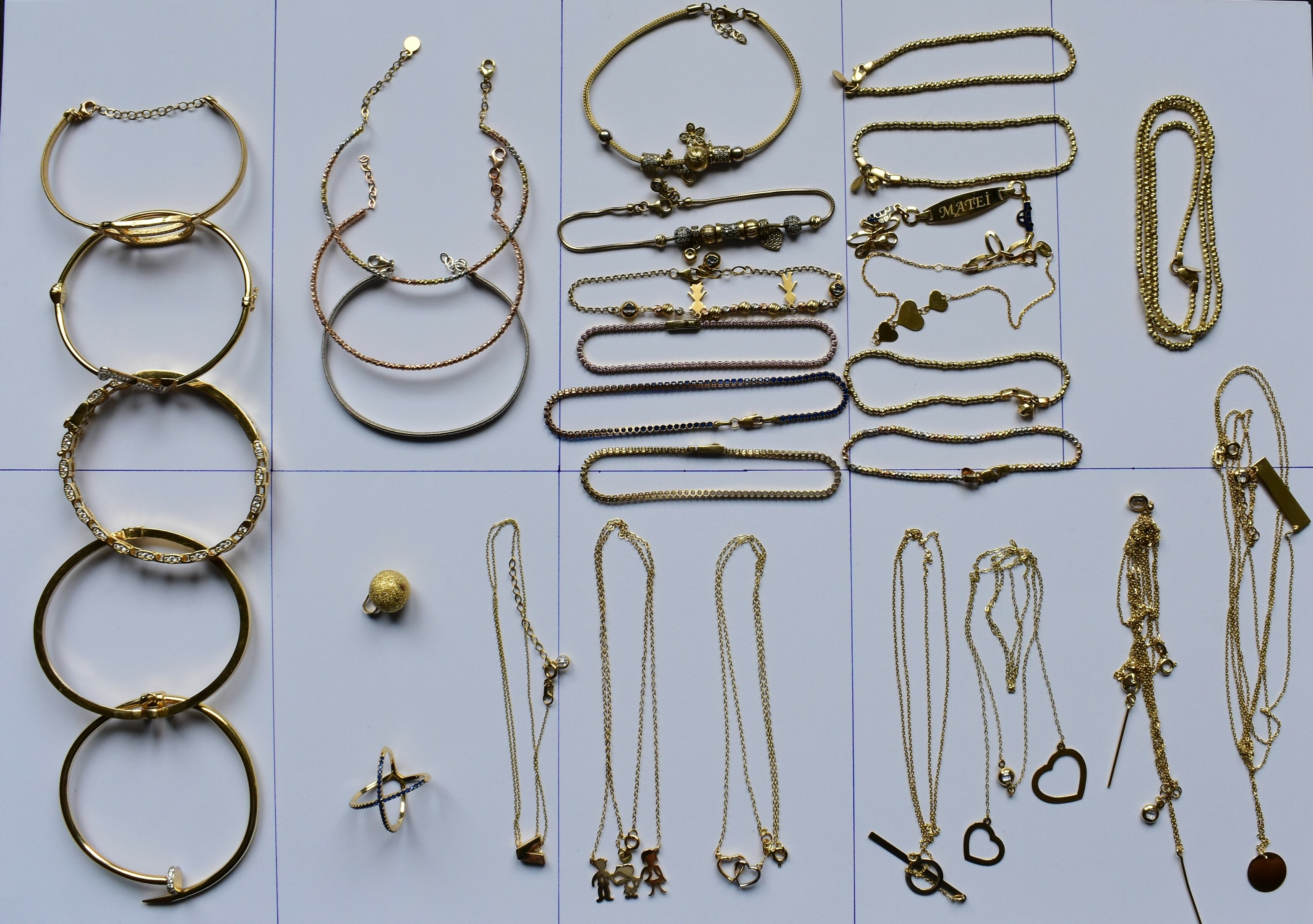 Metale prețioase -30 bucăți bijuterii din aur 585% (reduse cu 25%)