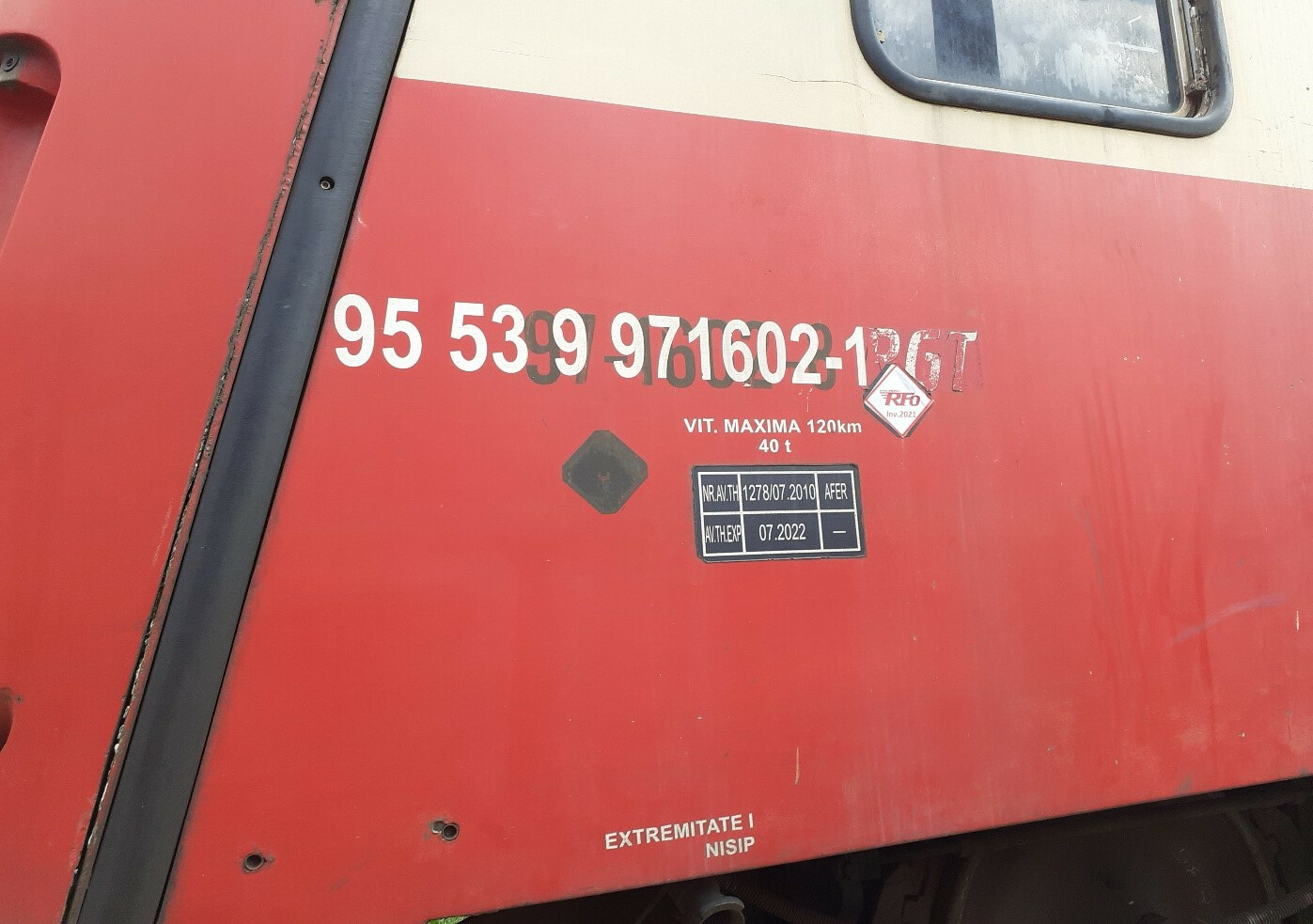 Vagon motor nr. 1602 – nefuncțional – 40 tone.